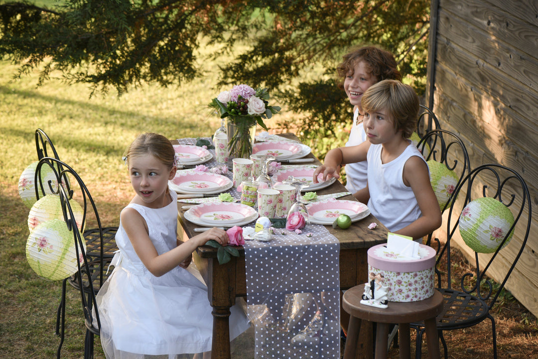 Elegant White Dots Table Runner: Essential Party Supplies for Stylish Birthday Celebrations