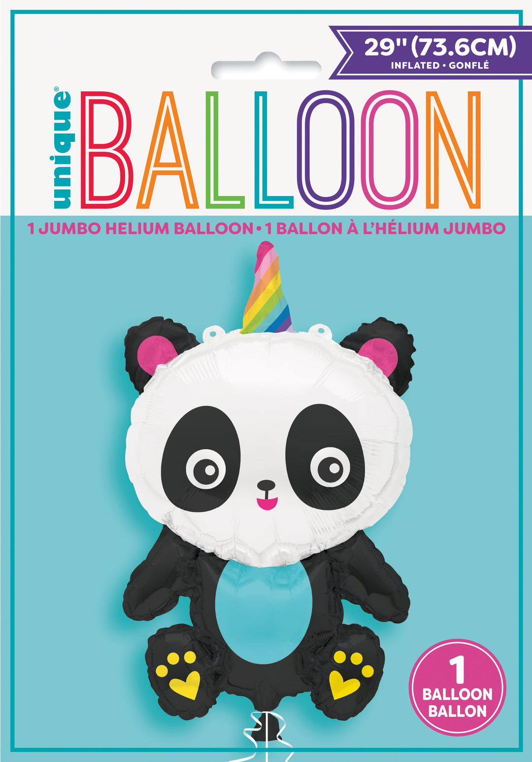 Ballon Mylar Panda de 74 cm - Décoration de Fête Eblouissante avec Flottaison Inégalée