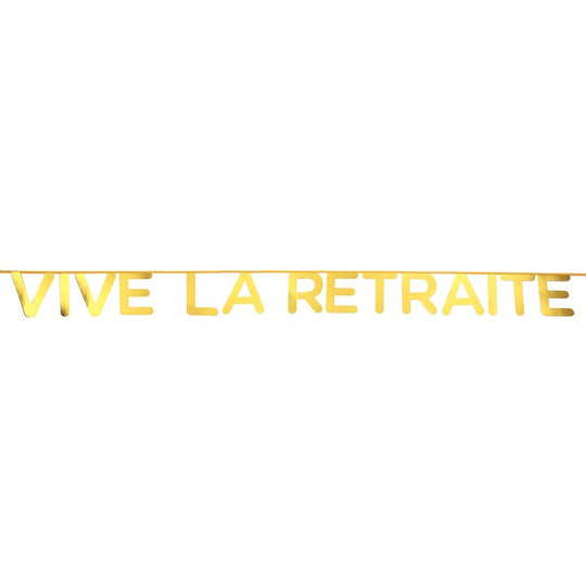 Elegant Retirement Party Banner - Trendsetting Gold Aesthetics for a Memorable Farewell