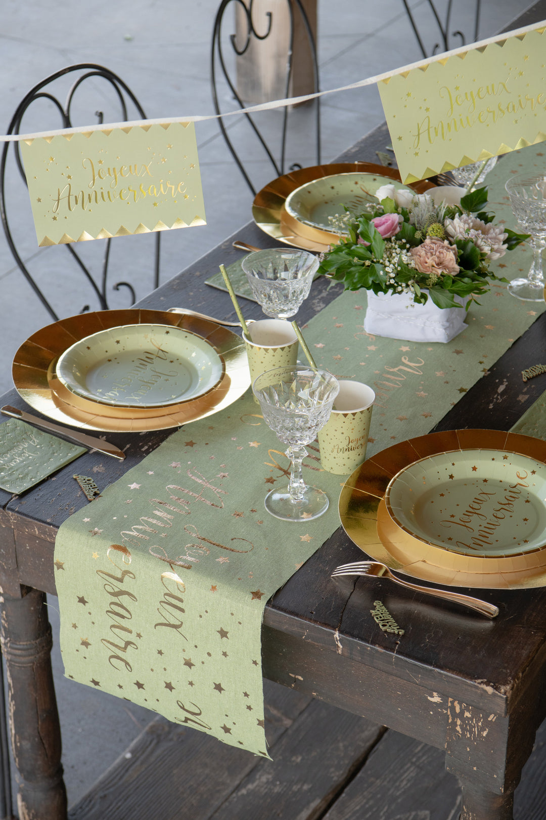 Elegant Birthday Banner for Parties | Stylish Anniversary Decor