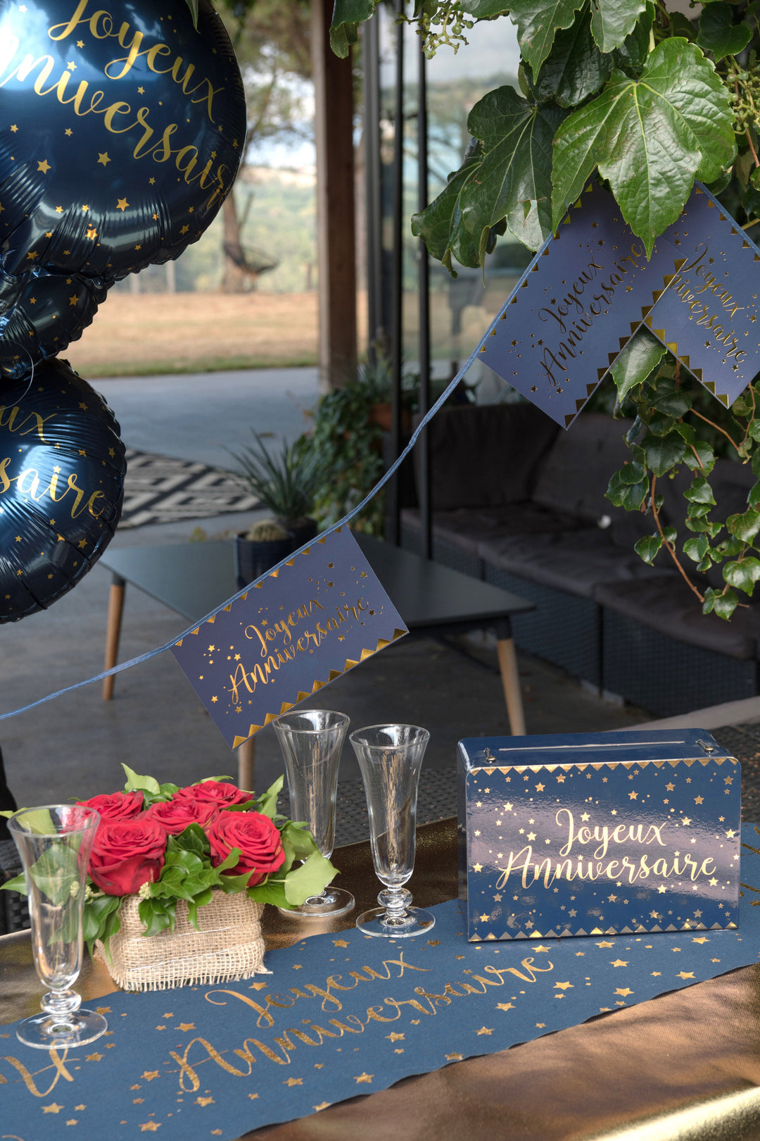 Chic Pink Metallic Birthday Banner - Perfect for Elegant & Trendy Celebrations