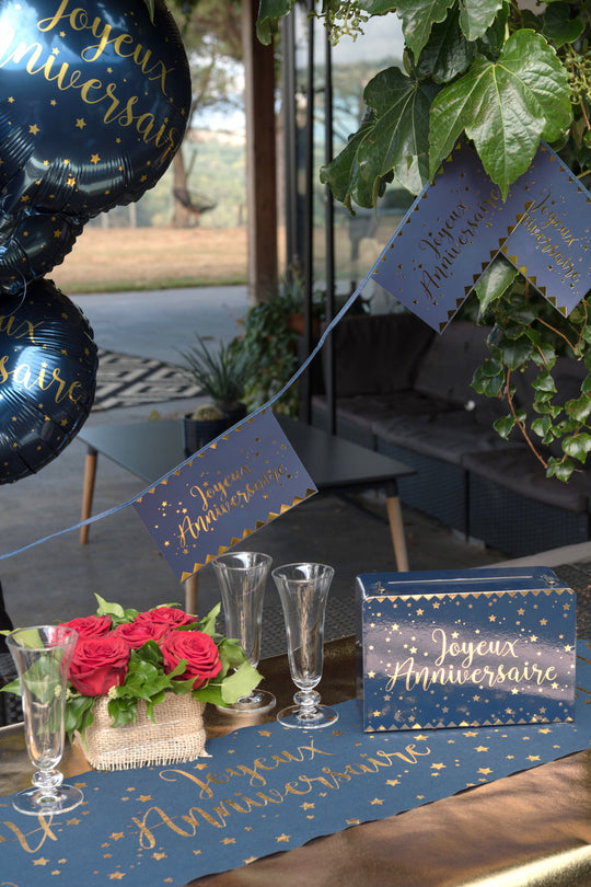 Chic Pink Metallic Birthday Banner - Perfect for Elegant & Trendy Celebrations