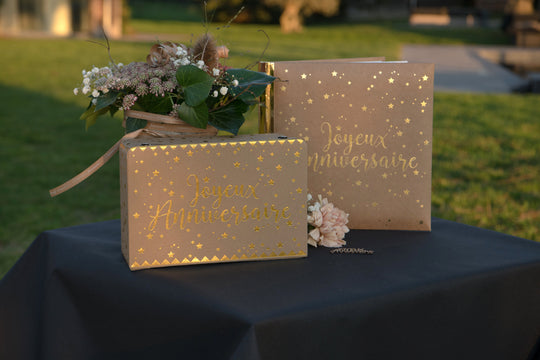 Chic Birthday Metallic Kraft Piggy Bank - Elegant Party Decor That Sets Trends