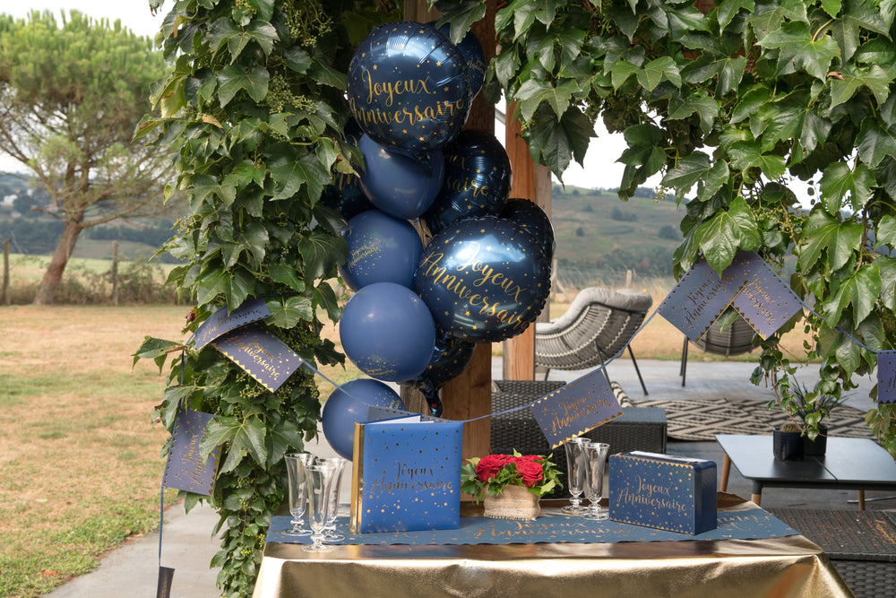 Chic Birthday Inspired Blue Piggy Bank: A Stylish, Elegant Gift for Celebrations