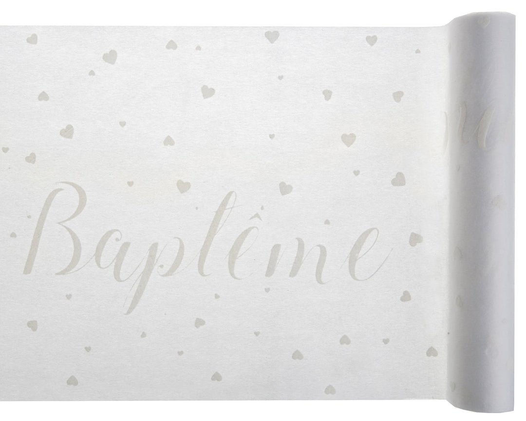 Stylish Baptism Party Table Runner - Elegant Aesthetic for a Classic Festive Touch