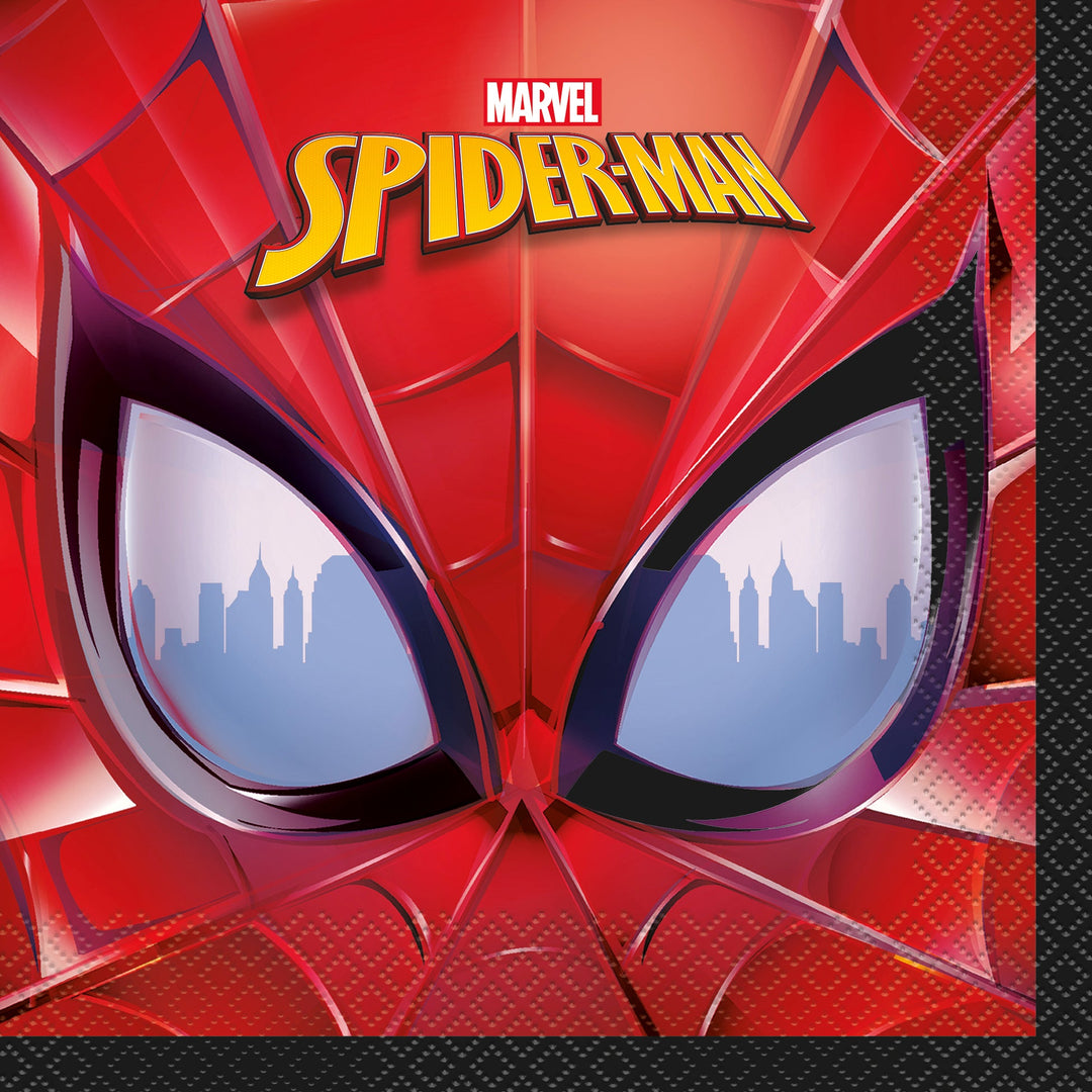 Superhero-Sized Spiderman Lunch Napkins - Pack of 16!