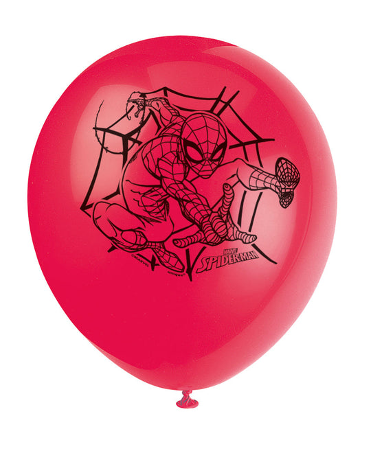 Spider-Man Party Balloons: Swing Into Superhero Fun! (Pack of 8)