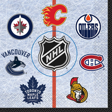 Célébrez les sensations fortes du hockey avec les serviettes de table LNH - Du plaisir le jour du match !