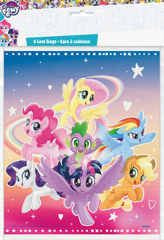 My Little Pony Loot Bags, 8ct - Perfect for Delightful Pony-Themed Parties!