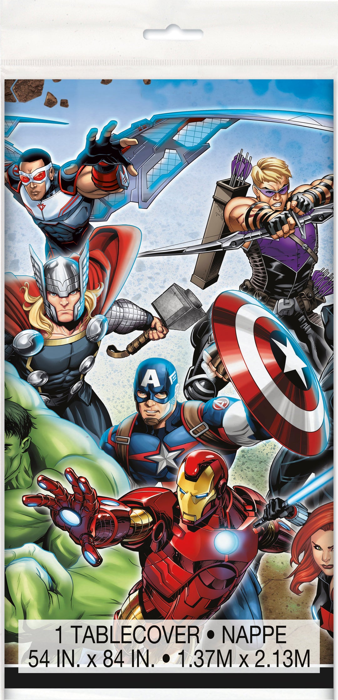 Avengers Ultimate Party Bundle: Dinner Plates, Napkins, Tablecloth - Effortless Fun for 16 Guests!