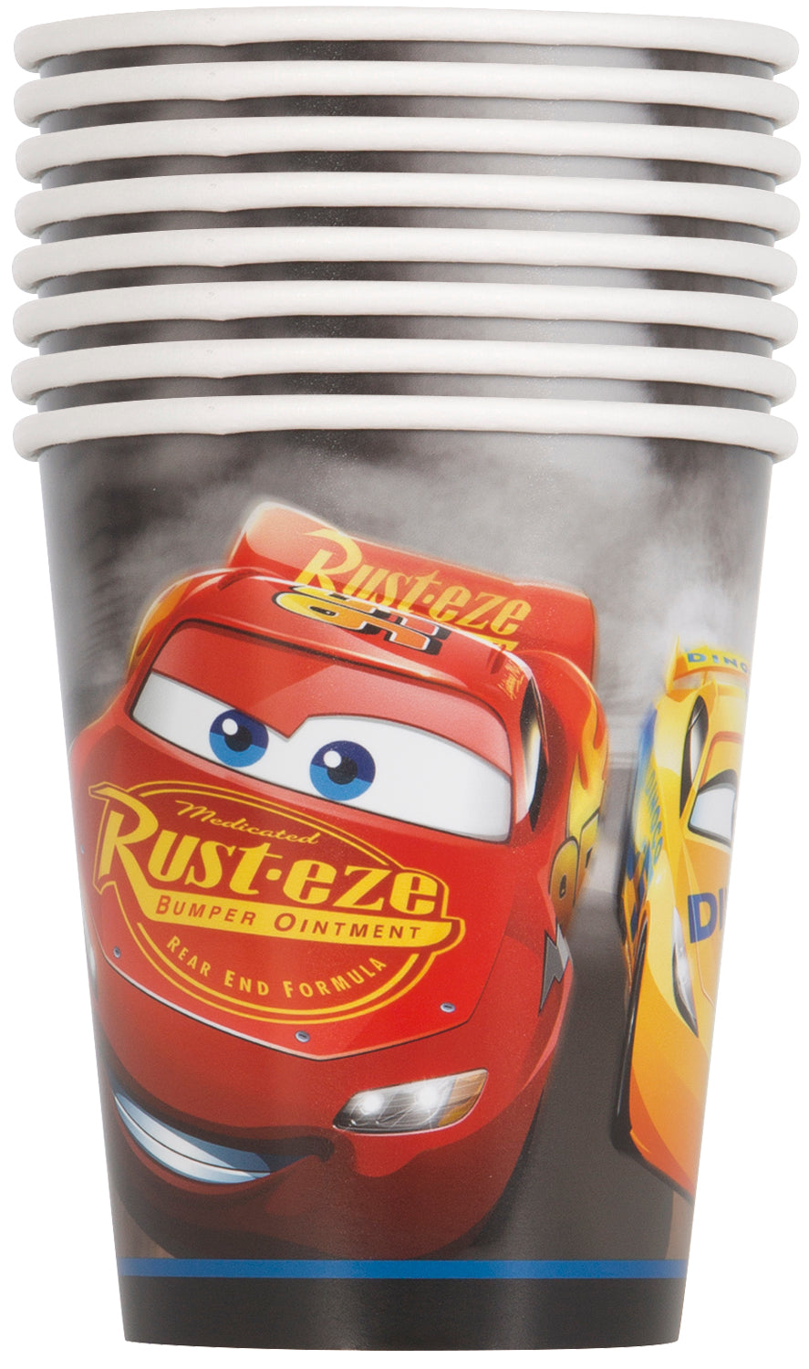 Verre en Carton Cars (8) - Foncez dans l'aventure avec Flash McQueen et ses amis !