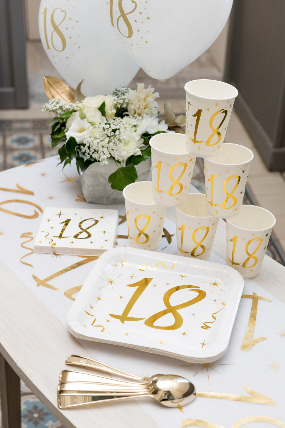 Premium 18th Birthday Gold Dinner Plates Set - Elevate Your Party with Elegance