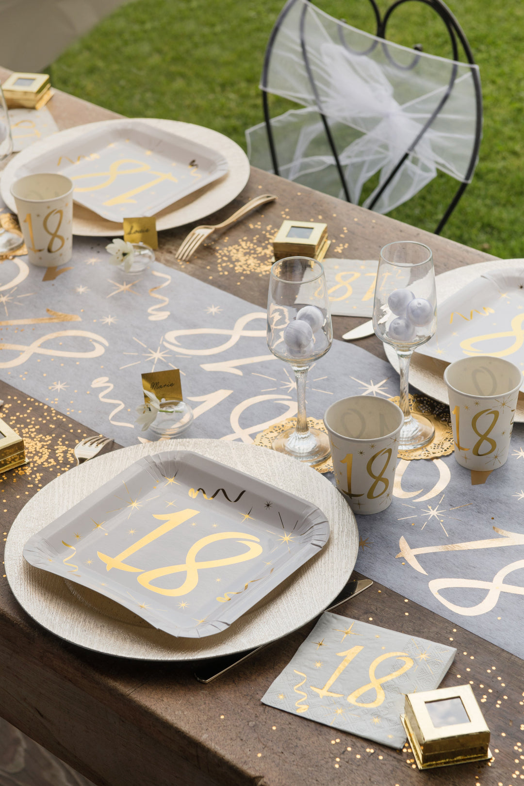 Premium 18th Birthday Gold Dinner Plates Set - Elevate Your Party with Elegance