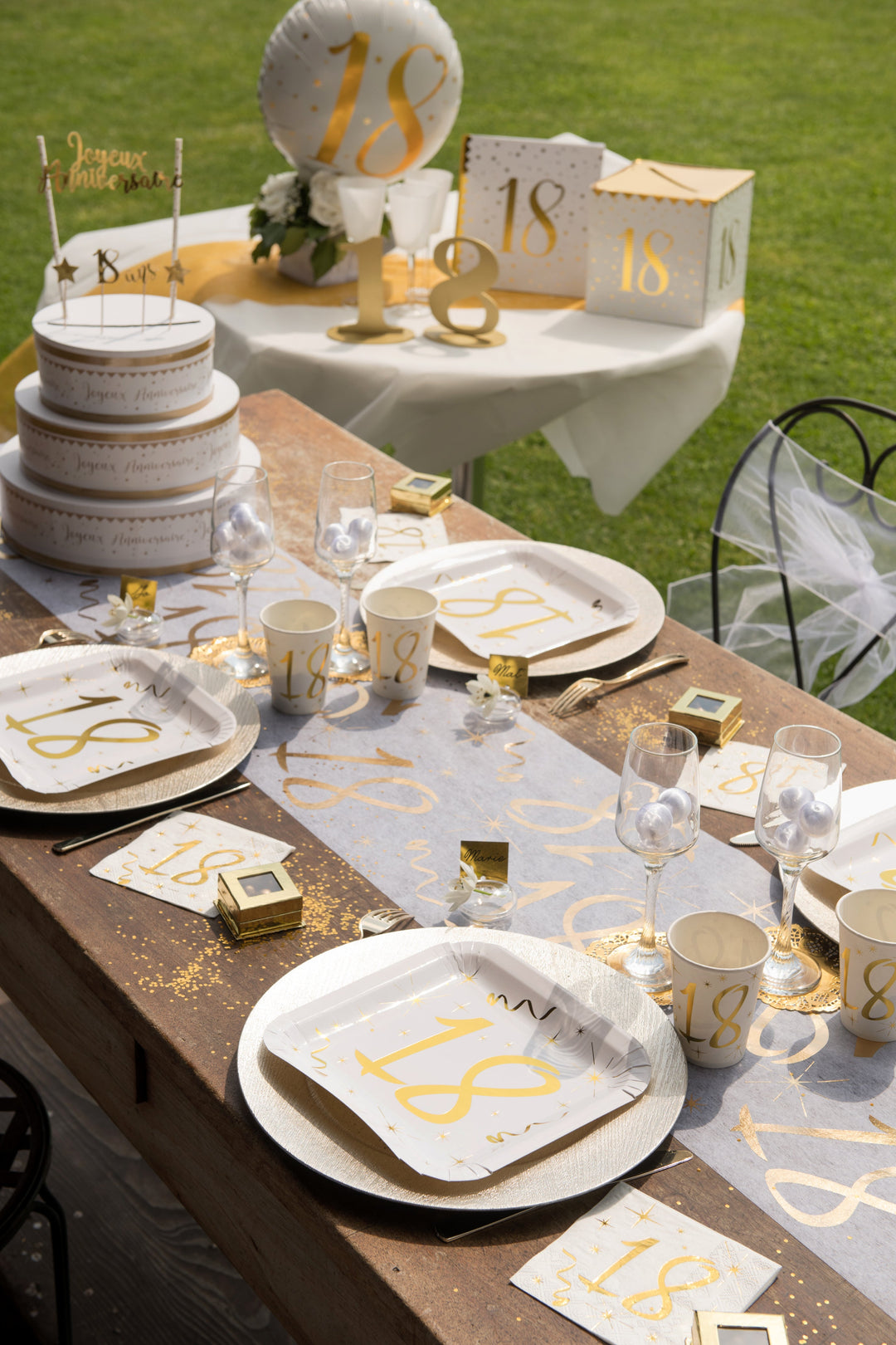 Premium 18th Birthday Gold Dinner Plates Set - Elevate Your Party with Elegance