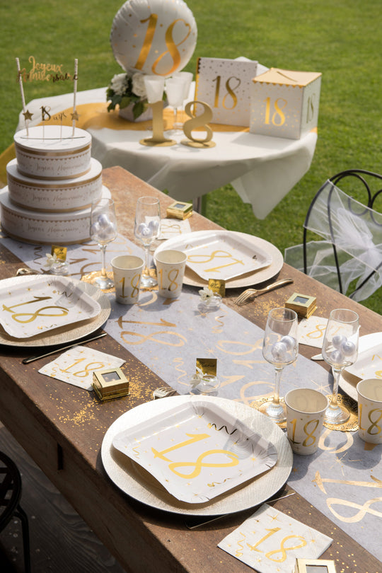 Premium 18th Birthday Gold Dinner Plates Set - Elevate Your Party with Elegance