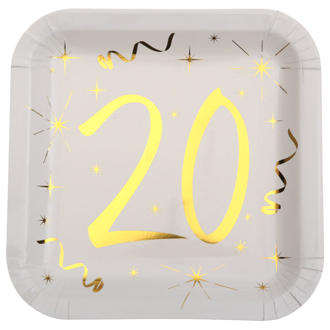 20th Birthday Gold Party Bundle - Effortless Celebration Solution!