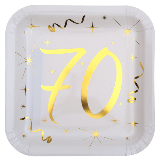 70th Birthday Party Supplies Bundle - Celebrate in Gold, Joy Awaits!