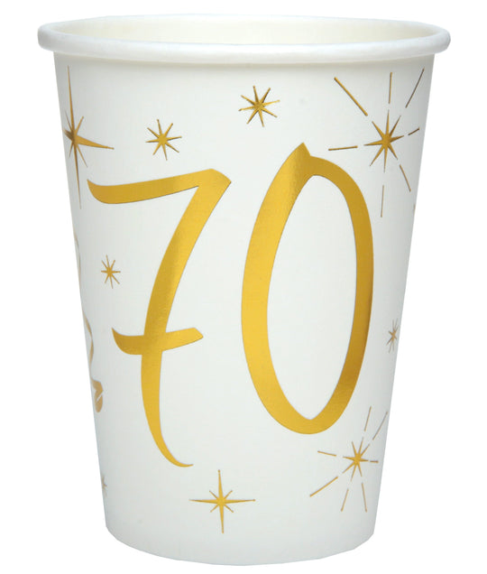 70th Birthday Party Supplies Bundle - Celebrate in Gold, Joy Awaits!