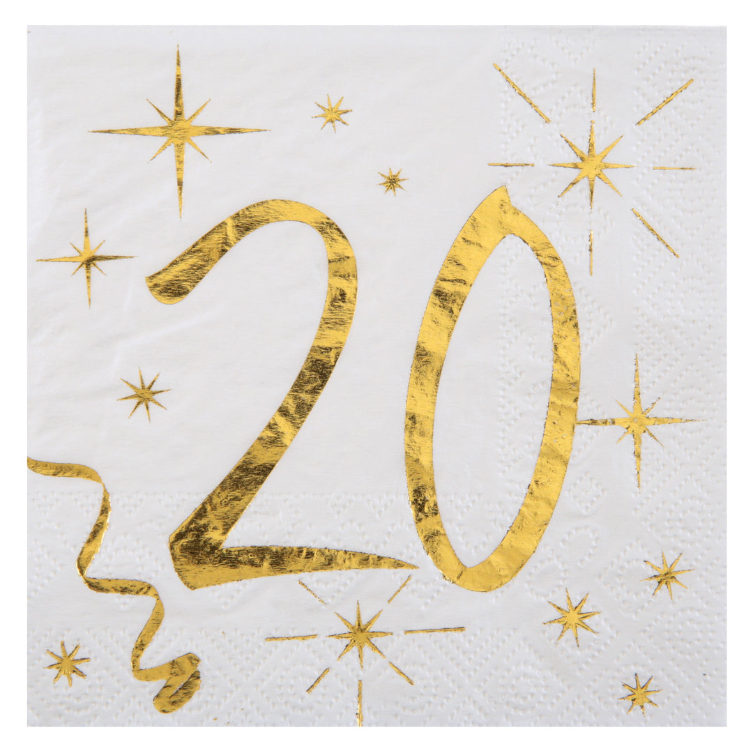 20th Birthday Gold Party Bundle - Effortless Celebration Solution!