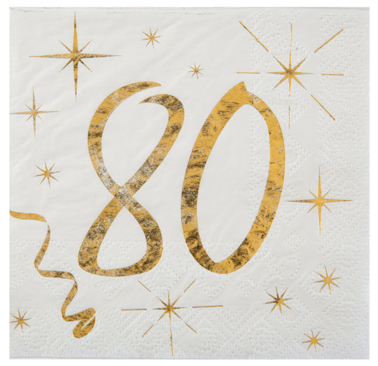 80th Birthday Gold Party Supplies Bundle - Effortless Celebration!