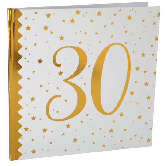 Luxurious 30th Birthday Gold Metallic Guestbook - Elevate Your Party Elegance