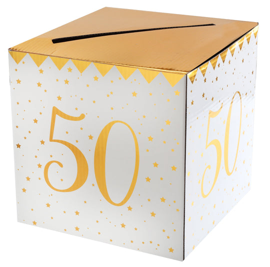 Coffret Deluxe pour 50e Anniversaire - Tirelire Dorée, Tendance & Élégante