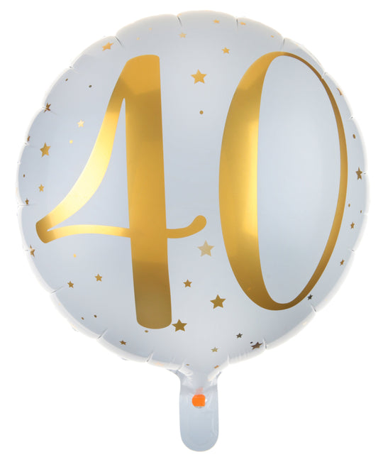 Glittering Gold 40th Birthday Foil Balloon - Superior Float, Perfect Party Impact!