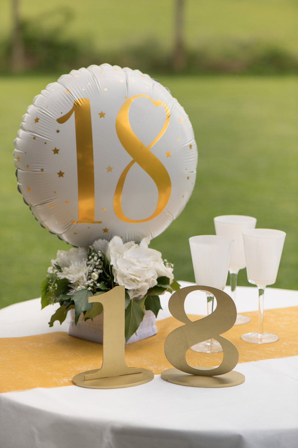 Deluxe 50th Birthday Gold Foil Balloon - Superior Float Time & Self Seal for Ultimate Party