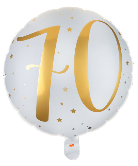 Supreme Gold Foil Balloon - Add Elegance to 70th Birthday Celebrations - Self-Sealing!