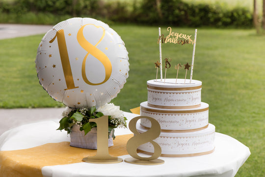 80th Birthday Celebration - Gold Foil Balloon with Superior Float Time & Self-Sealing