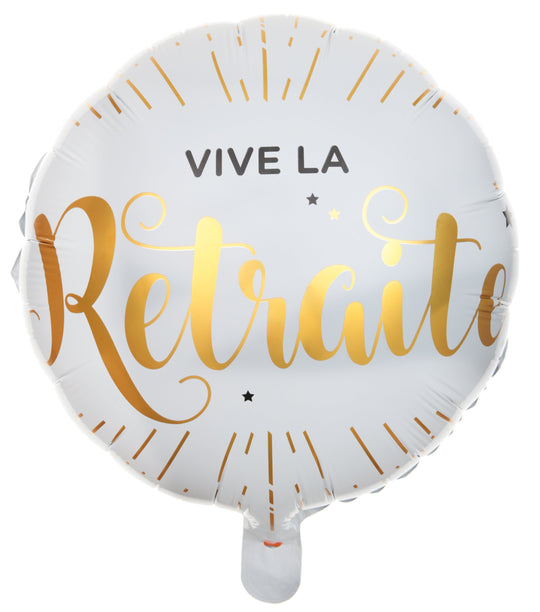 Superior Long-Lasting 17.5" White Foil Balloon for Retirement Party Decorations