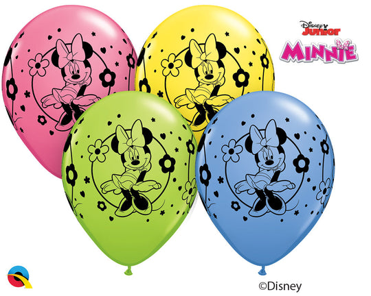 Vibrant Minnie Mouse Latex Balloon Pack - Eco-friendly, Durable, Perfect Party Enhancer