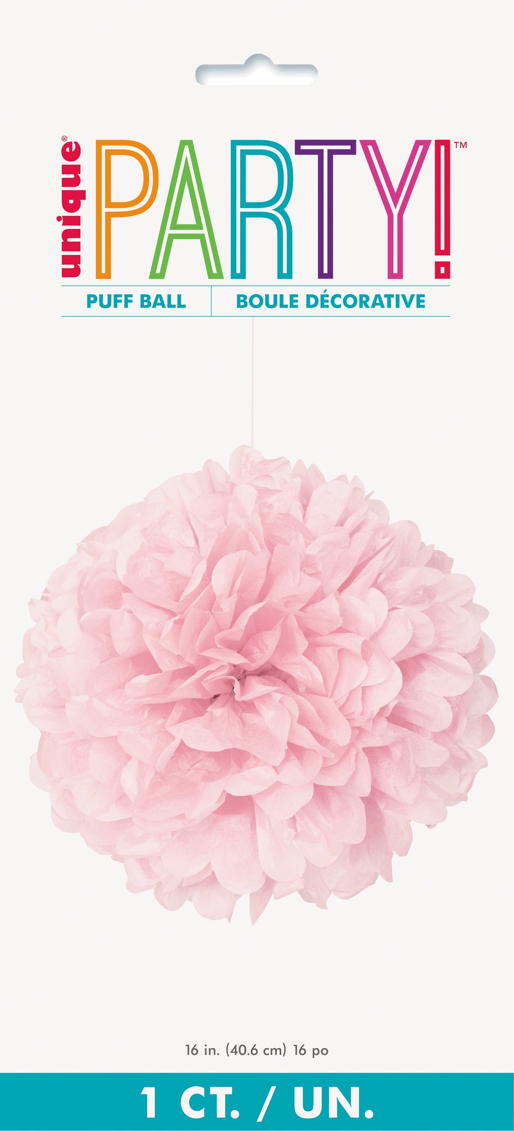 Lovely Pink Solid 16" Hanging Tissue Pom Pom - Perfect for Charming and Whimsical Party Decor!