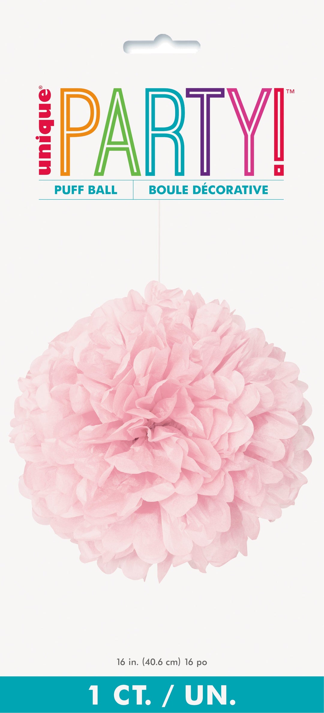 Pompon en Tissu Rose Charmant Uni de 40 cm - Parfait pour une Décoration de Fête Charmante et Fantaisiste!