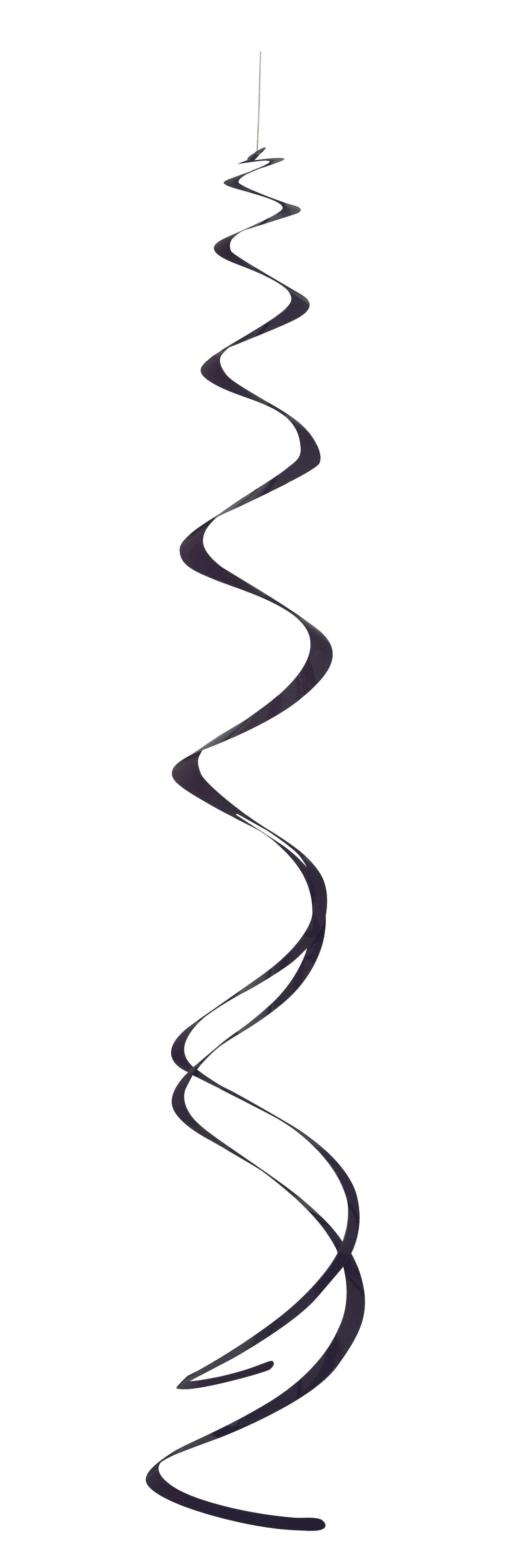 Black Solid Hanging Swirl Decorations - Affordable Party Elegance!