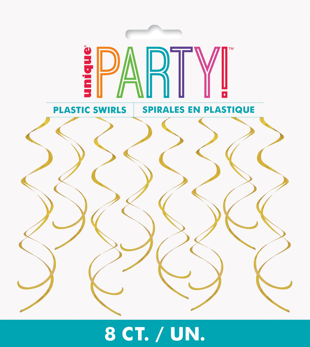 Gold Solid Hanging Swirl Decorations - Perfect Party Theme, Affordable Fun!