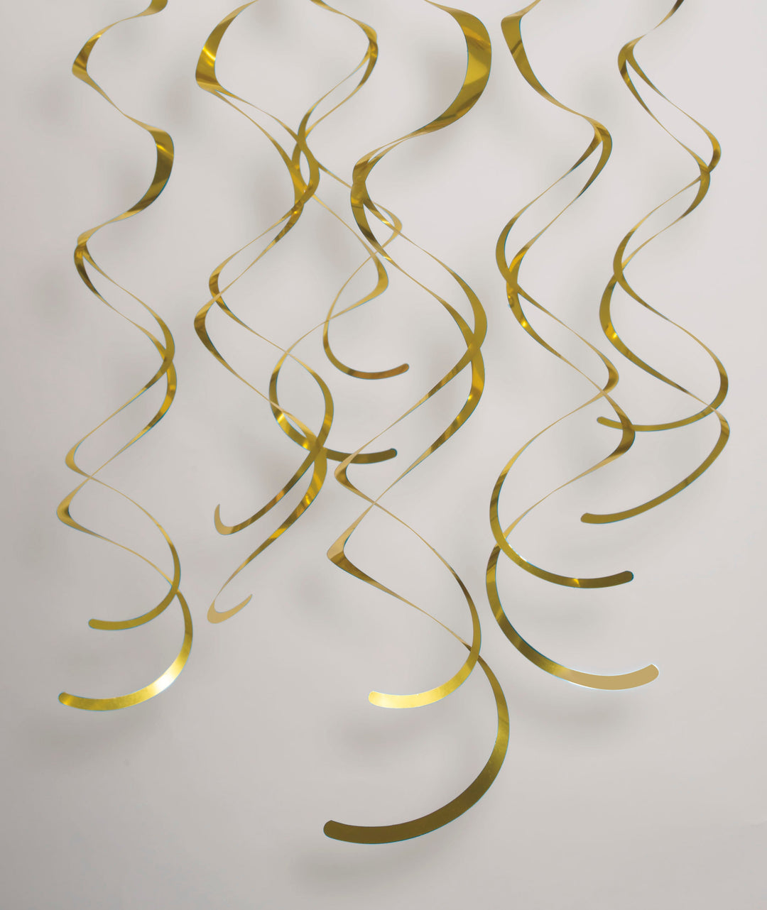 Gold Solid Hanging Swirl Decorations - Perfect Party Theme, Affordable Fun!