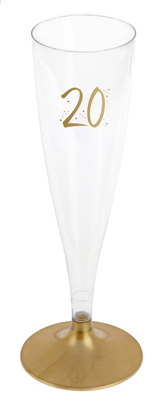 Exquisite 20th Birthday Champagne Flutes - Elevate Your Party with Trend-Setting Elegance