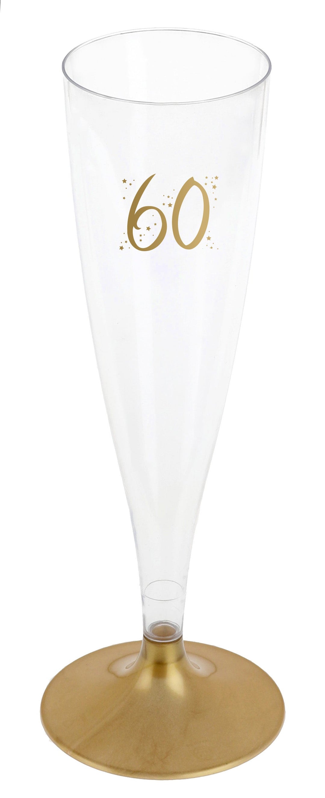 Elegant 60th Birthday Gold Flute Champagne - Stylish Party Supplies With a Touch of Class
