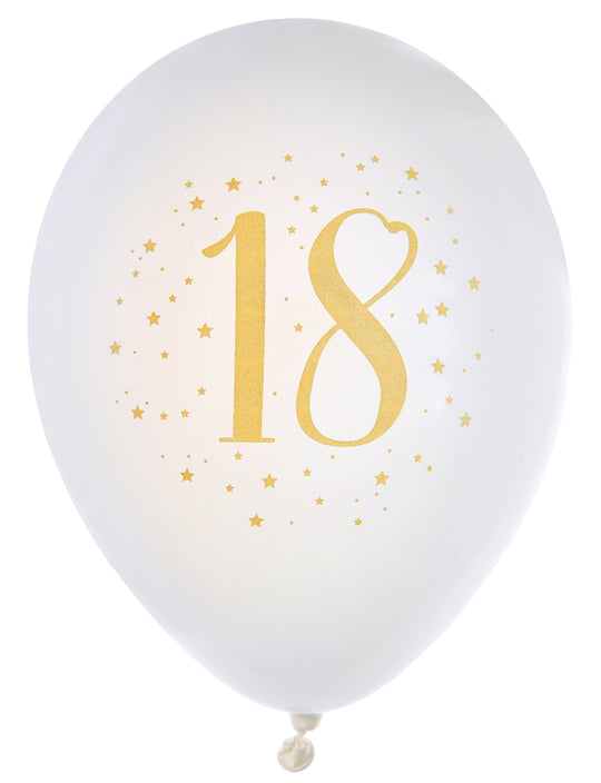 Vibrant 18th Birthday Party Supplies: Durable, Biodegradable Gold Latex Balloons