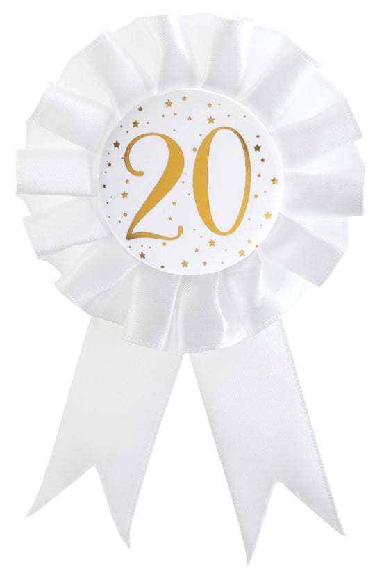 Élégant Rondel Doré pour 20ème Anniversaire - Chic & Tendance pour vos Fêtes