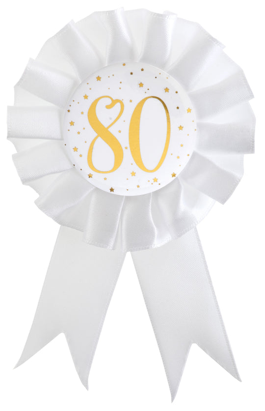 Stylish 80th Birthday Roundel - Elegant Gold Party Theme for Memorable Celebrations!