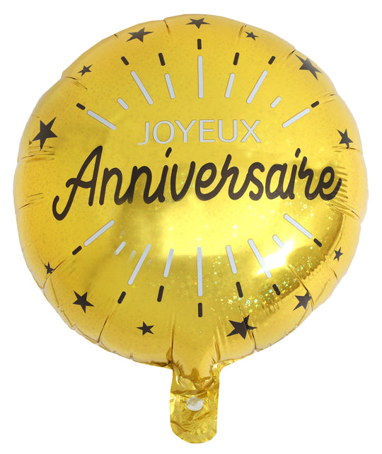 Everlasting Joy - 17.5" Shining Gold Foil Balloon for Unforgettable Birthday Celebrations