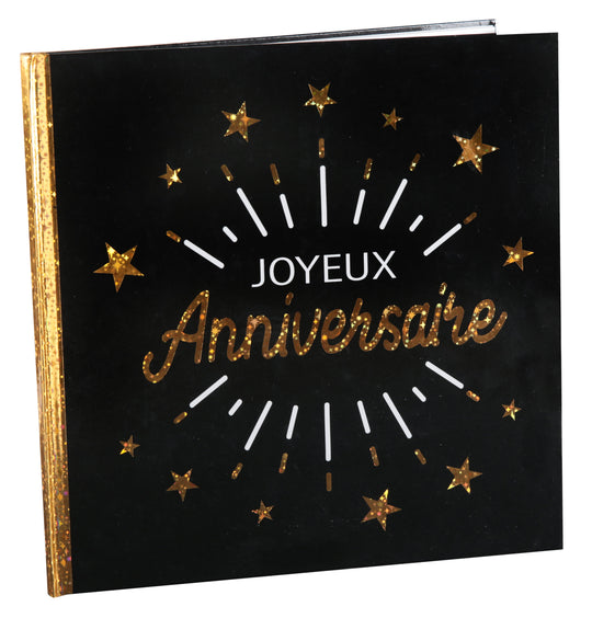 Elegant Gold Shimmer Birthday Guestbook - Stylish Party Essential for Memorable Celebrations