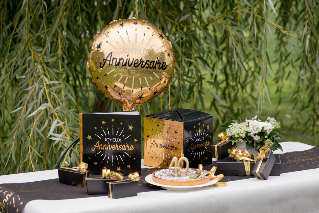 Elegant Gold Shimmer Birthday Guestbook - Stylish Party Essential for Memorable Celebrations
