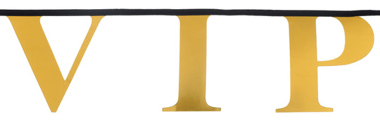 VIP Gold Birthday Banner for Luxe & Elegant Party Aesthetics