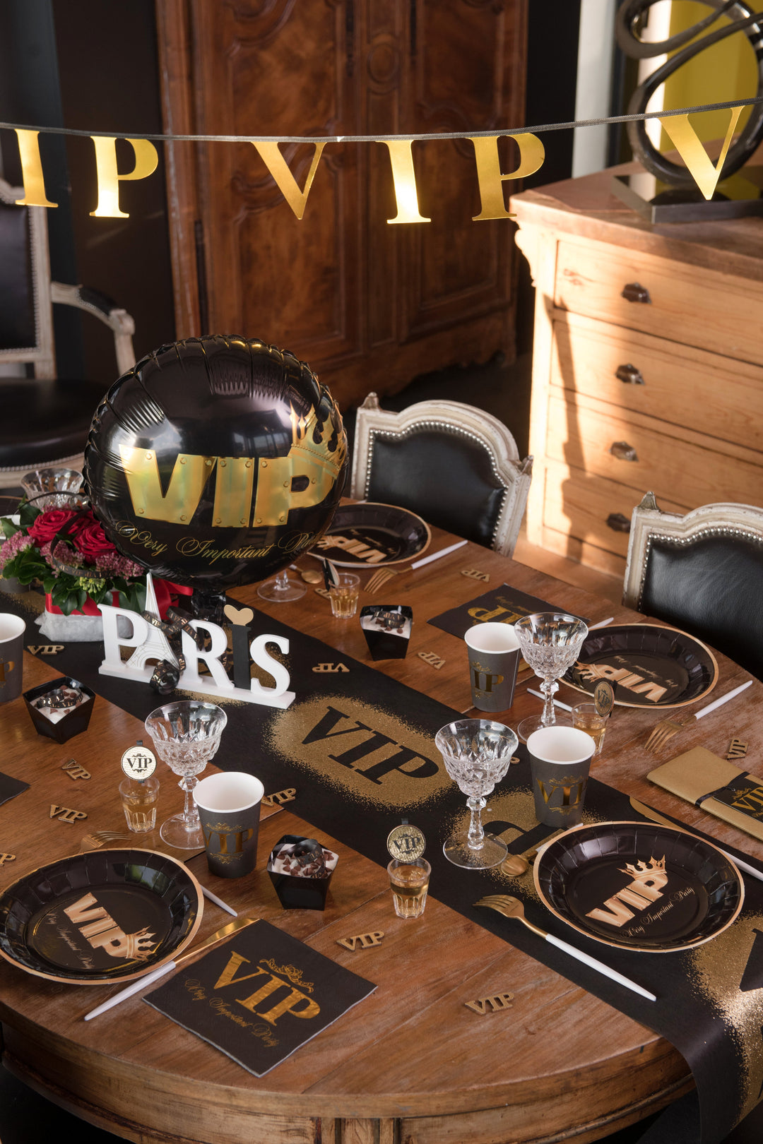 VIP Gold Birthday Banner for Luxe & Elegant Party Aesthetics