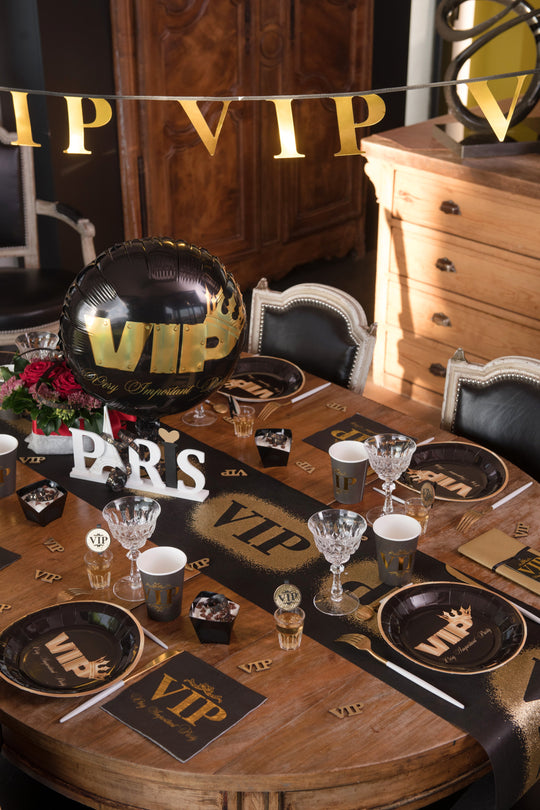 VIP Gold Birthday Banner for Luxe & Elegant Party Aesthetics