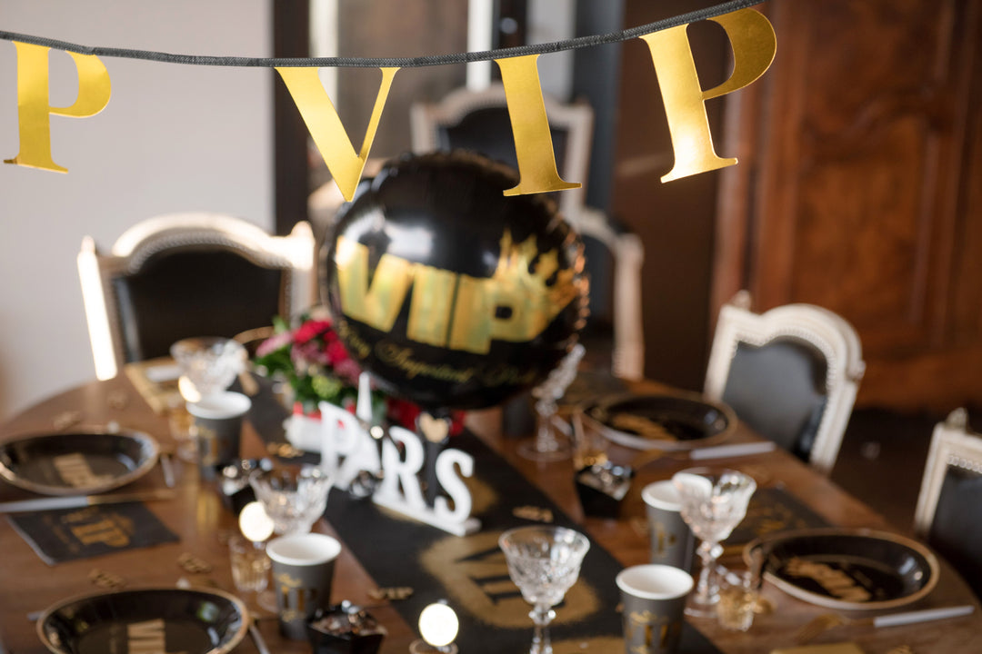 VIP Gold Birthday Banner for Luxe & Elegant Party Aesthetics
