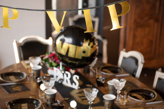 VIP Gold Birthday Banner for Luxe & Elegant Party Aesthetics